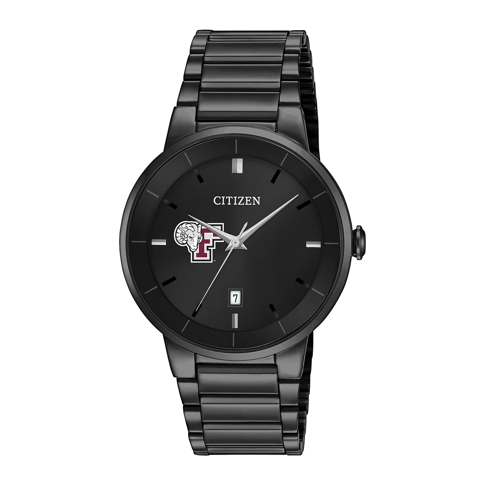 Men's Citizen Watch Black Fordham Rams Stainless Steel Watch