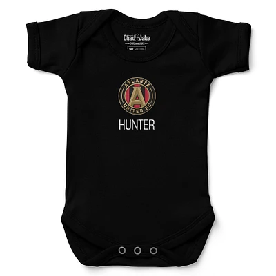 Infant Chad & Jake Black Atlanta United FC Logo Personalized Bodysuit
