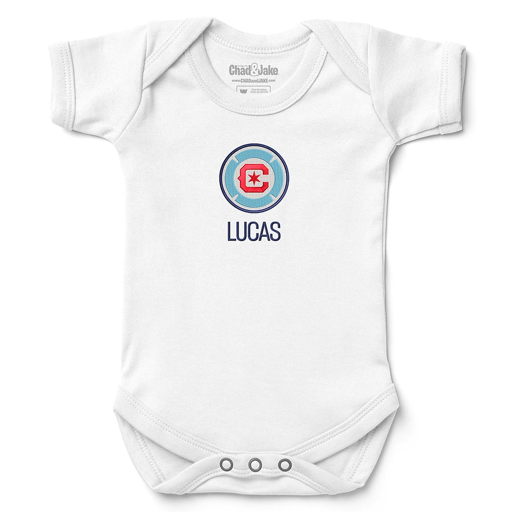 Infant Chad & Jake Chicago Fire Logo Personalized Bodysuit