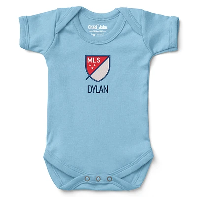 Infant Chad & Jake Light Blue MLS Logo Personalized Bodysuit