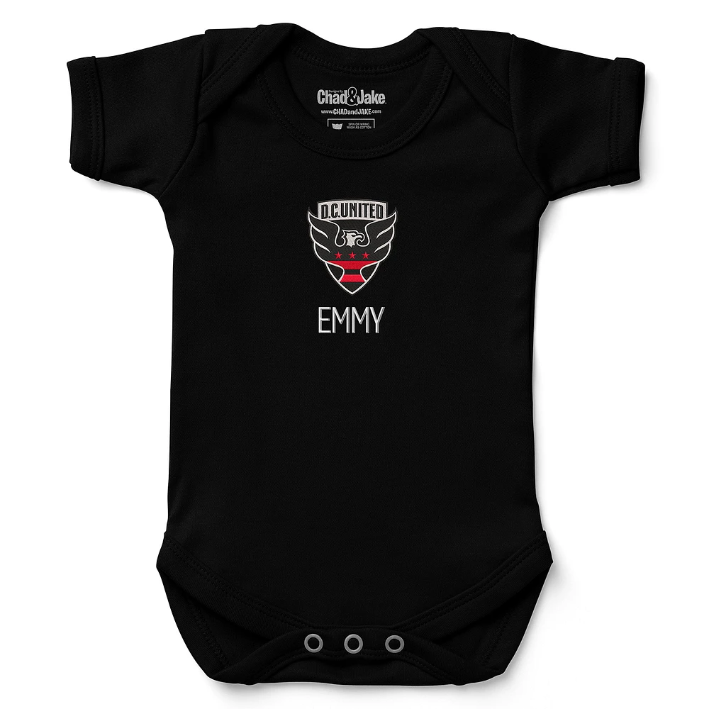 Infant Chad & Jake Black D.C. United Logo Personalized Bodysuit
