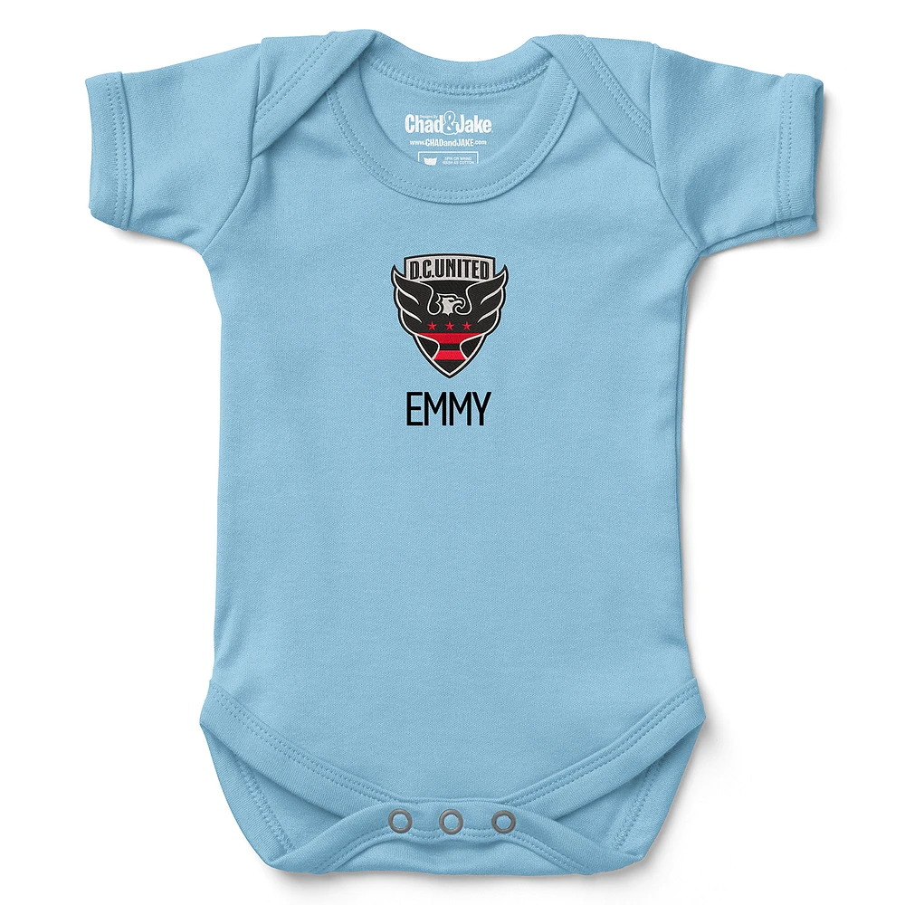 Infant Chad & Jake Light Blue D.C. United Logo Personalized Bodysuit