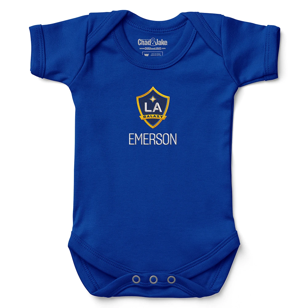 Infant Chad & Jake Royal LA Galaxy Logo Personalized Bodysuit