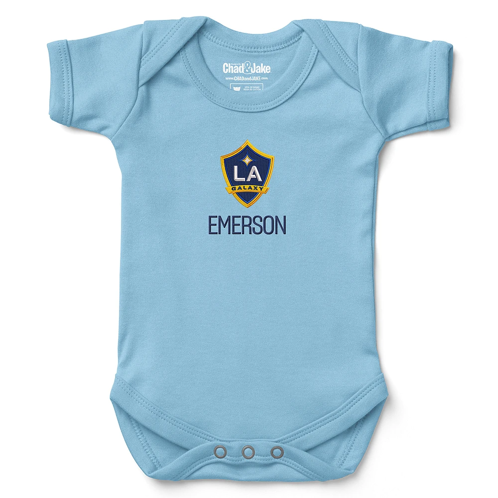 Infant Chad & Jake Light LA Galaxy Logo Personalized Bodysuit