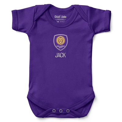 Infant Chad & Jake Purple Orlando City SC Logo Personalized Bodysuit