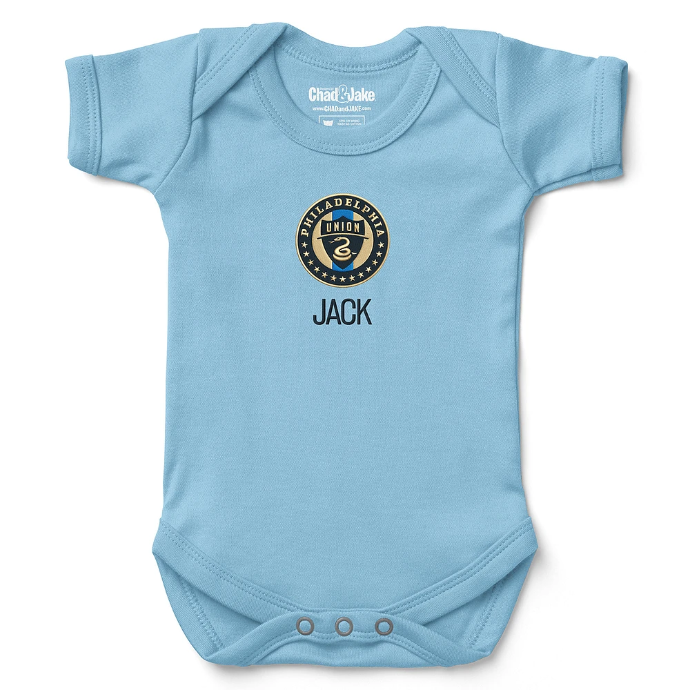 Infant Chad & Jake Light Blue Philadelphia Union Logo Personalized Bodysuit