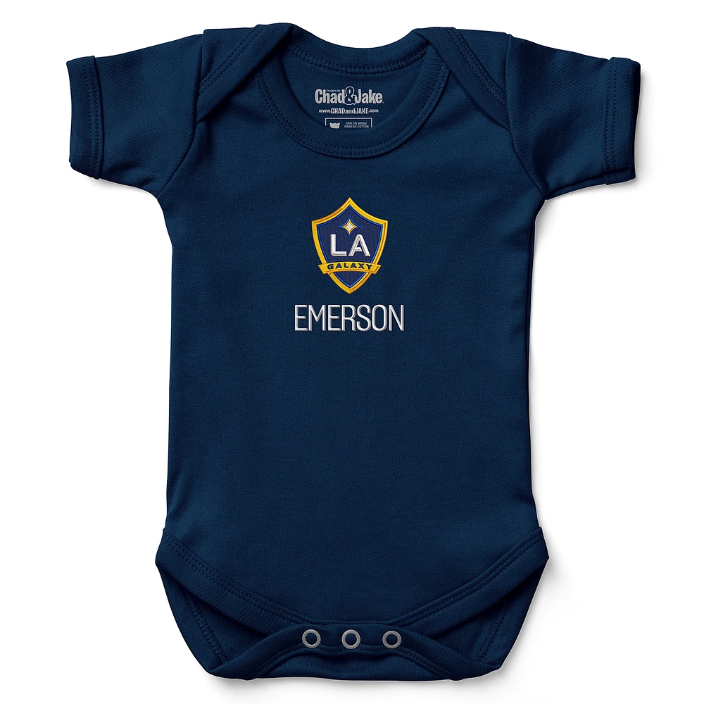 Infant Chad & Jake Navy LA Galaxy Logo Personalized Bodysuit