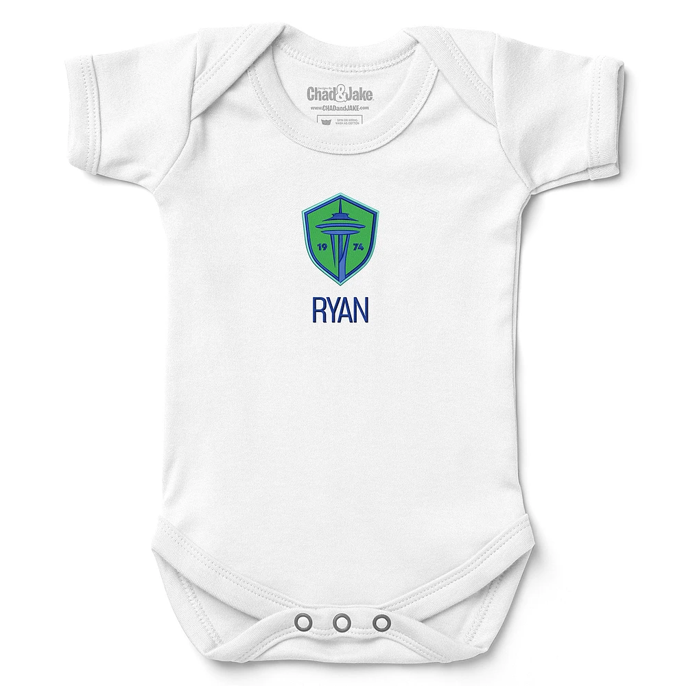 Infant Chad & Jake Seattle Sounders FC Logo Personalized Bodysuit