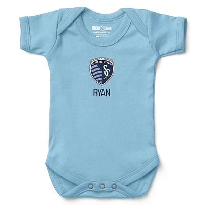 Infant Chad & Jake Sky Blue Sporting Kansas City Logo Personalized Bodysuit