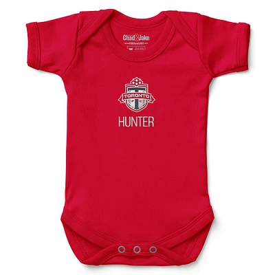Infant Chad & Jake Red Toronto FC Logo Personalized Bodysuit