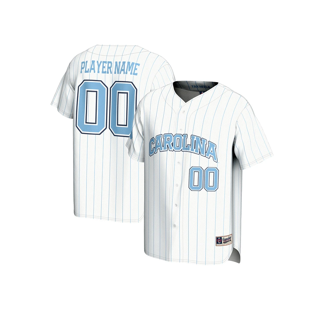 Youth GameDay Greats White North Carolina Tar Heels NIL Pick-A-Player Lightweight Baseball Jersey