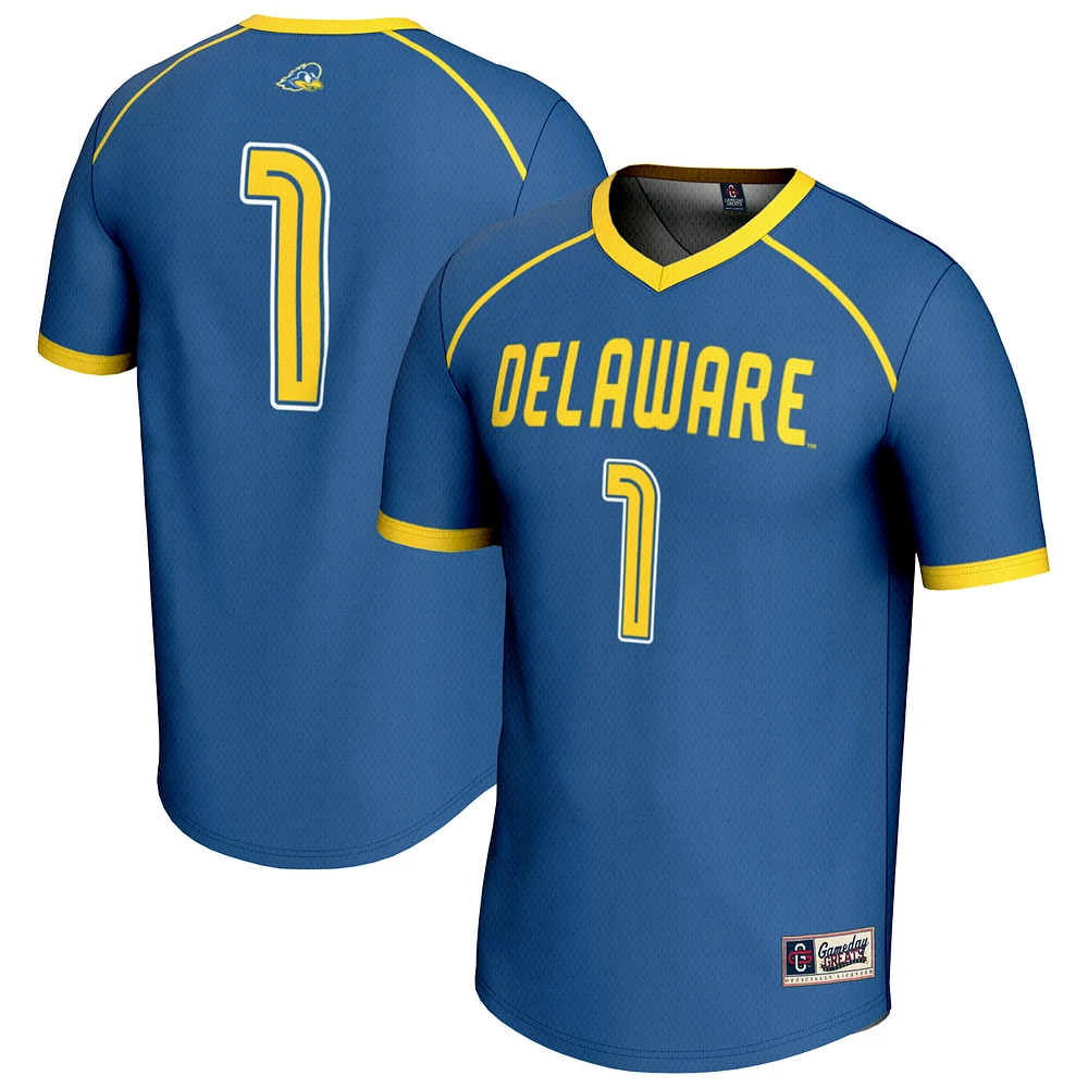 Unisex GameDay Greats #1 Blue Delaware Fightin' Hens Lightweight Women's Lacrosse Fashion Jersey