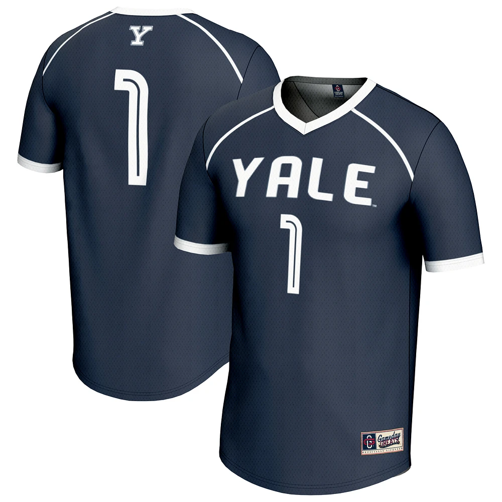 Unisex GameDay Greats #1 Navy Yale Bulldogs Lightweight Women's Lacrosse Fashion Jersey