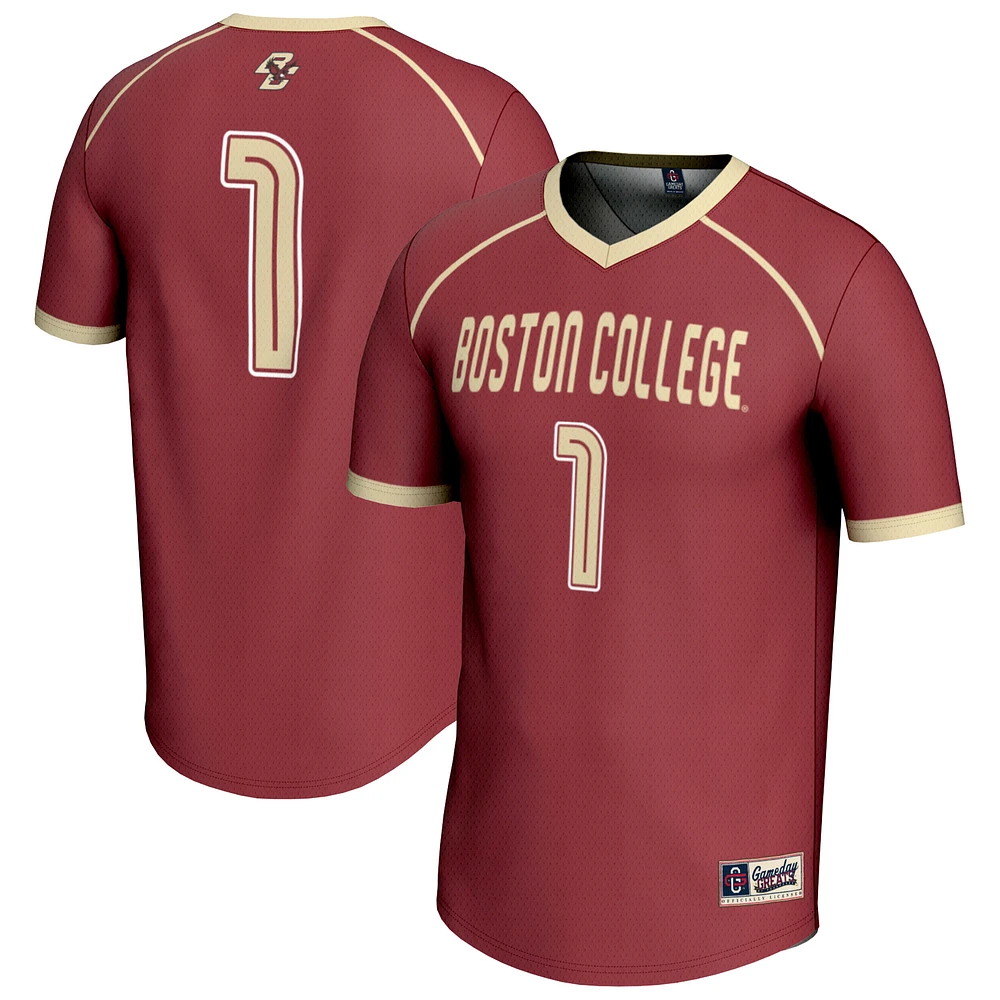 Youth GameDay Greats #1 Maroon Boston College Eagles Lightweight Women's Lacrosse Fashion Jersey