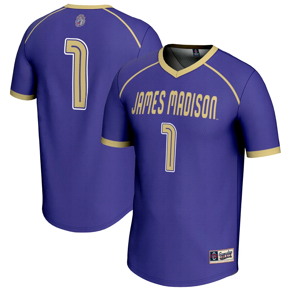 Youth GameDay Greats #1 Purple James Madison Dukes Lightweight Women's Lacrosse Fashion Jersey