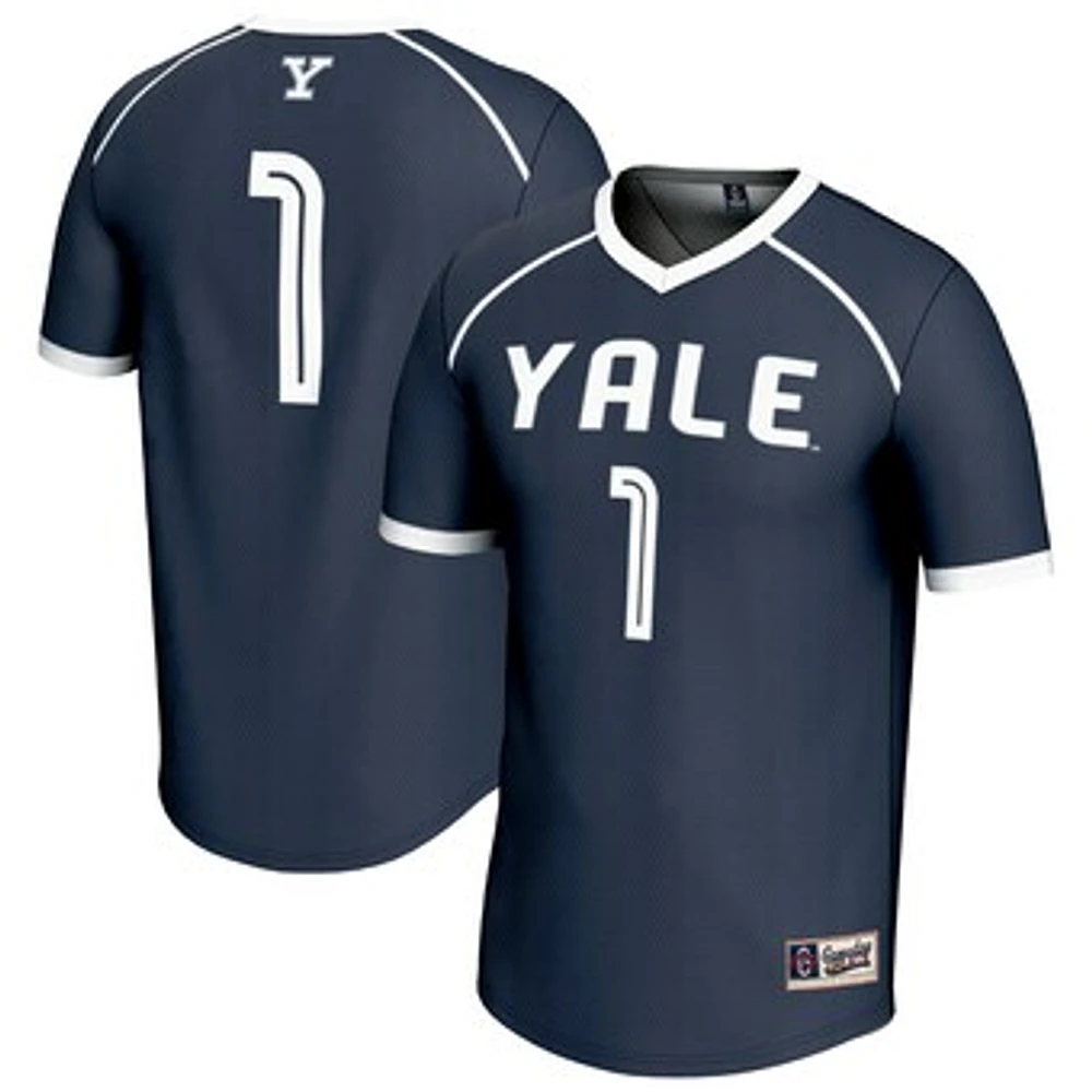 Youth GameDay Greats #1 Navy Yale Bulldogs Lightweight Women's Lacrosse Fashion Jersey