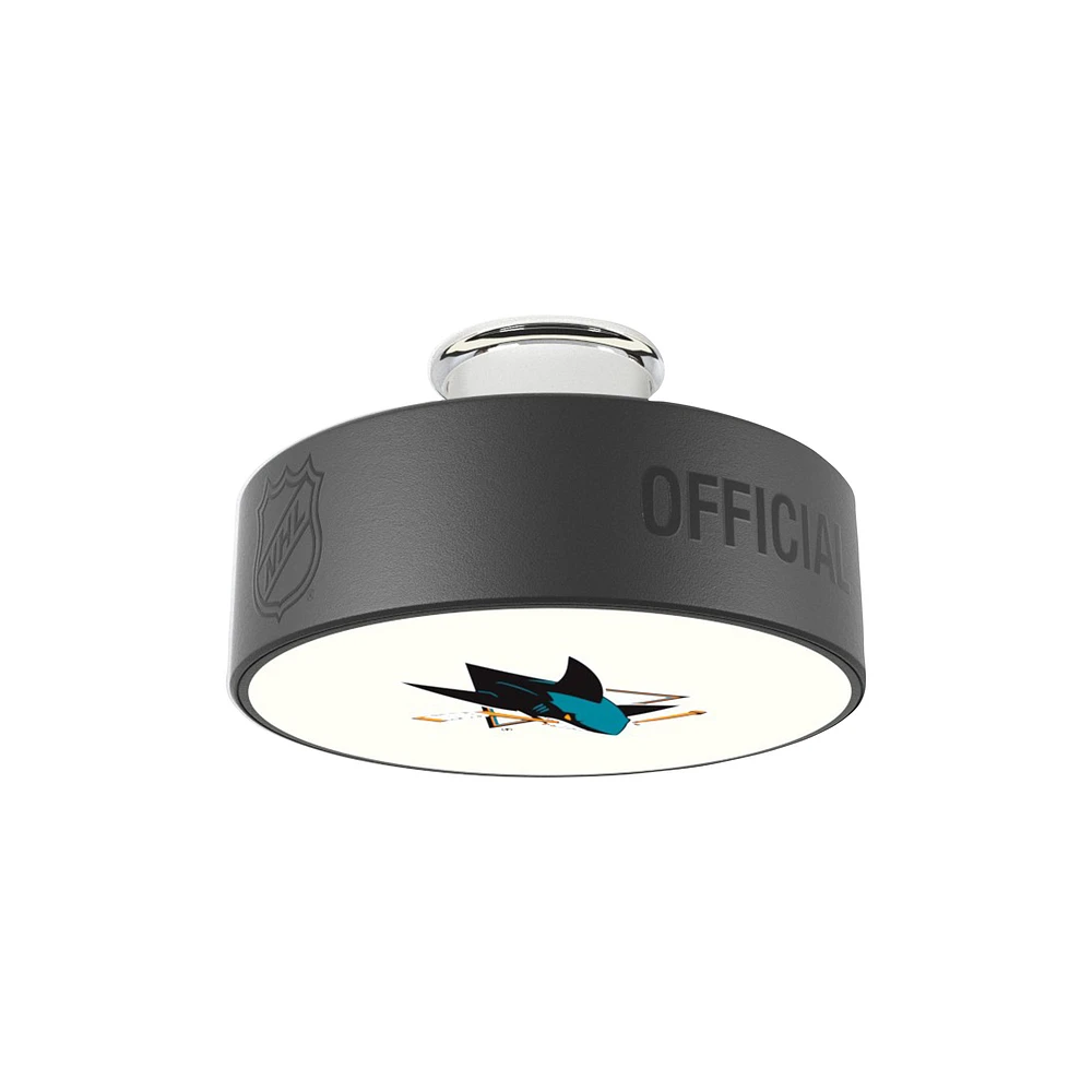 San Jose Sharks Primary Logo Hockey Puck Light