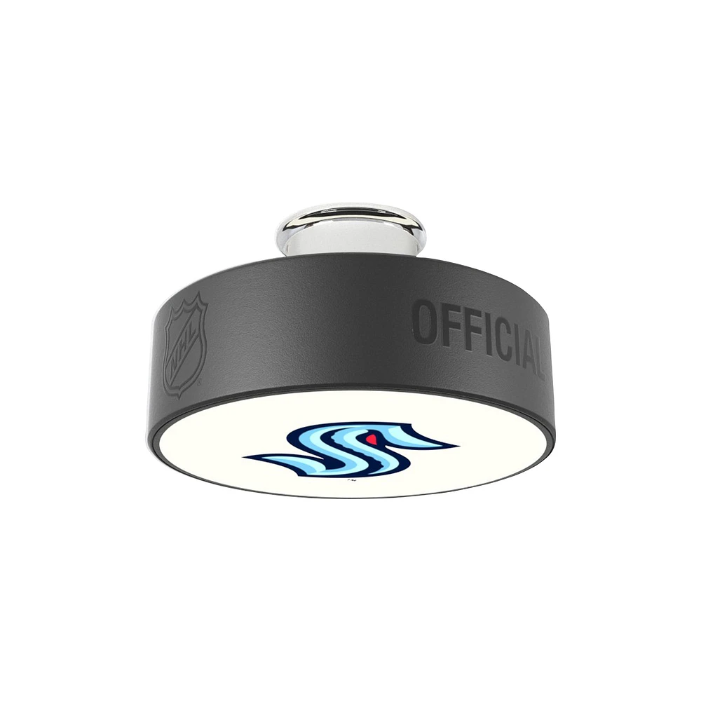 Seattle Kraken Primary Logo Hockey Puck Light