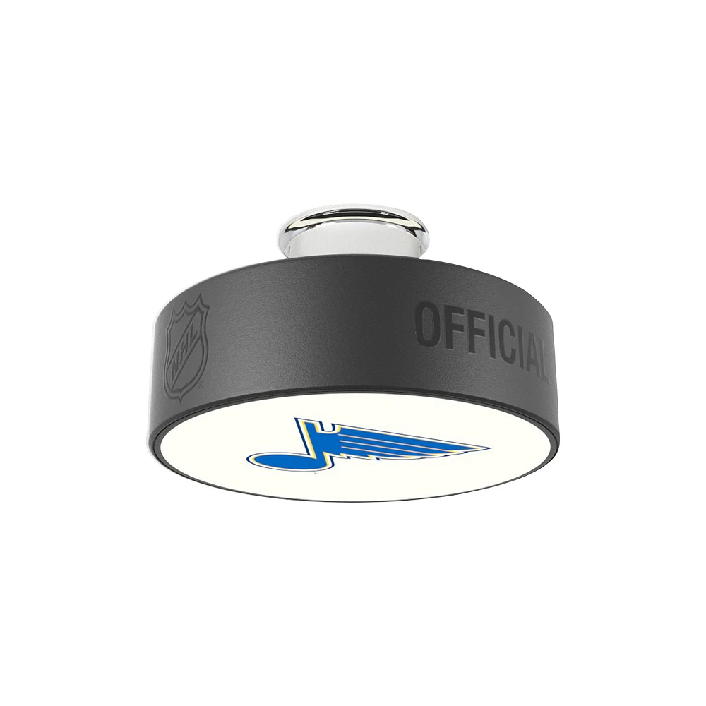 St. Louis Blues Primary Logo Hockey Puck Light