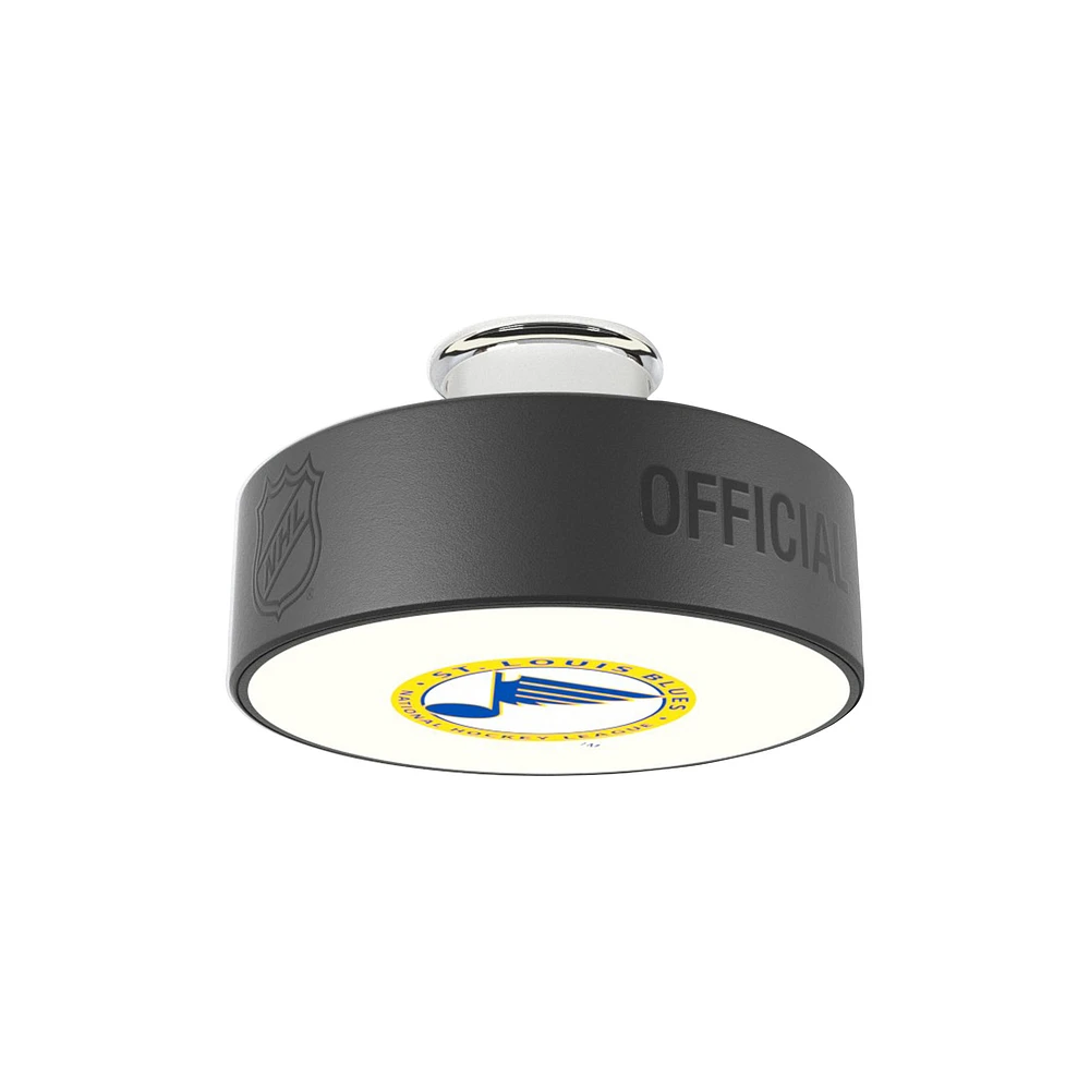 St. Louis Blues Retro Logo Hockey Puck Light