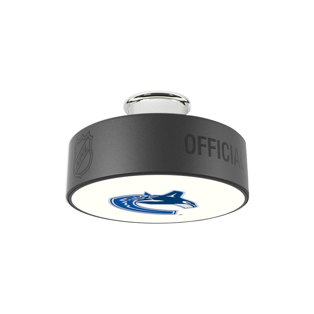 Vancouver Canucks Primary Logo Hockey Puck Light