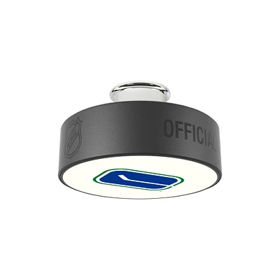 Vancouver Canucks Retro Logo Hockey Puck Light