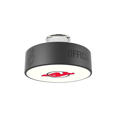 New Jersey Devils Primary Logo Hockey Puck Light