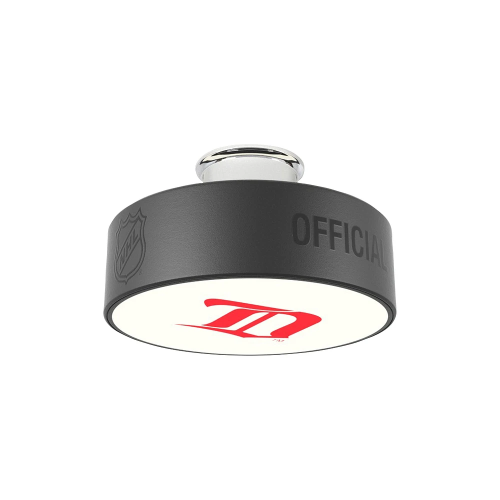 Detroit Red Wings Retro Logo Hockey Puck Light