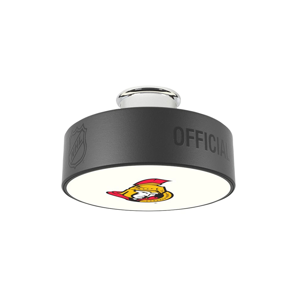 Ottawa Senators Retro Logo Hockey Puck Light