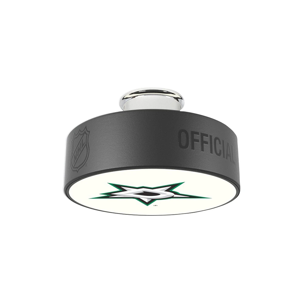 Dallas Stars Primary Logo Hockey Puck Light