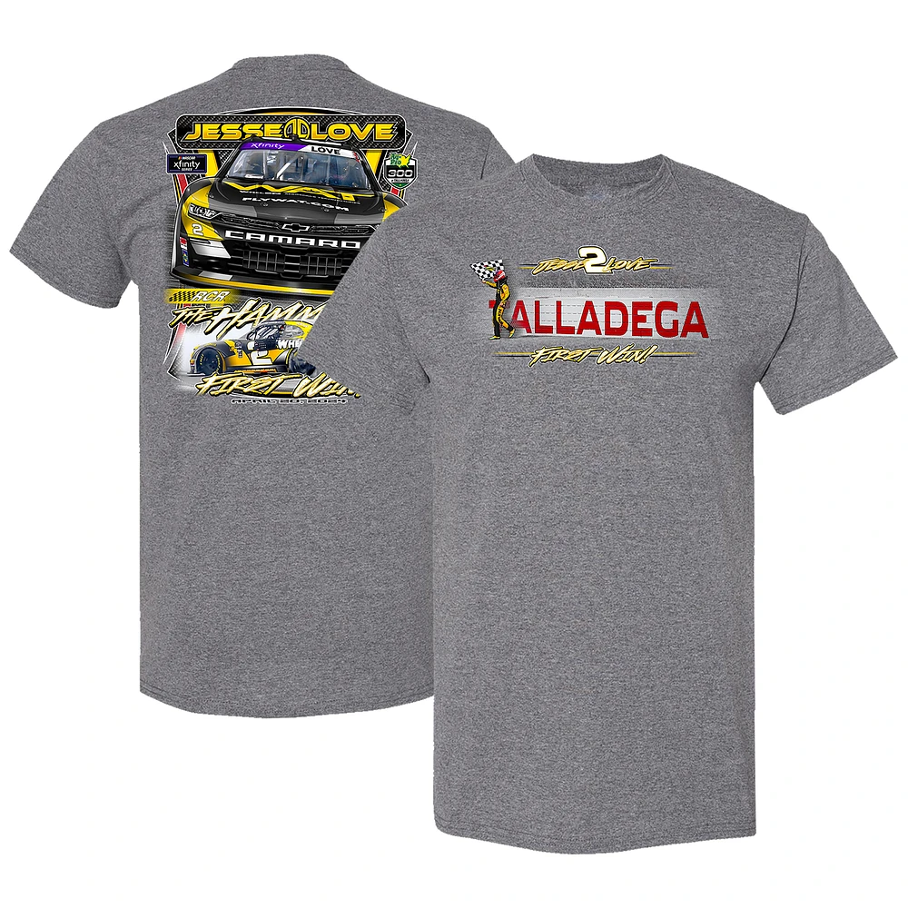 Men's Richard Childress Racing Team Collection Heather Charcoal Jesse Love Jr. Whelen Xfinity Series Win T-Shirt