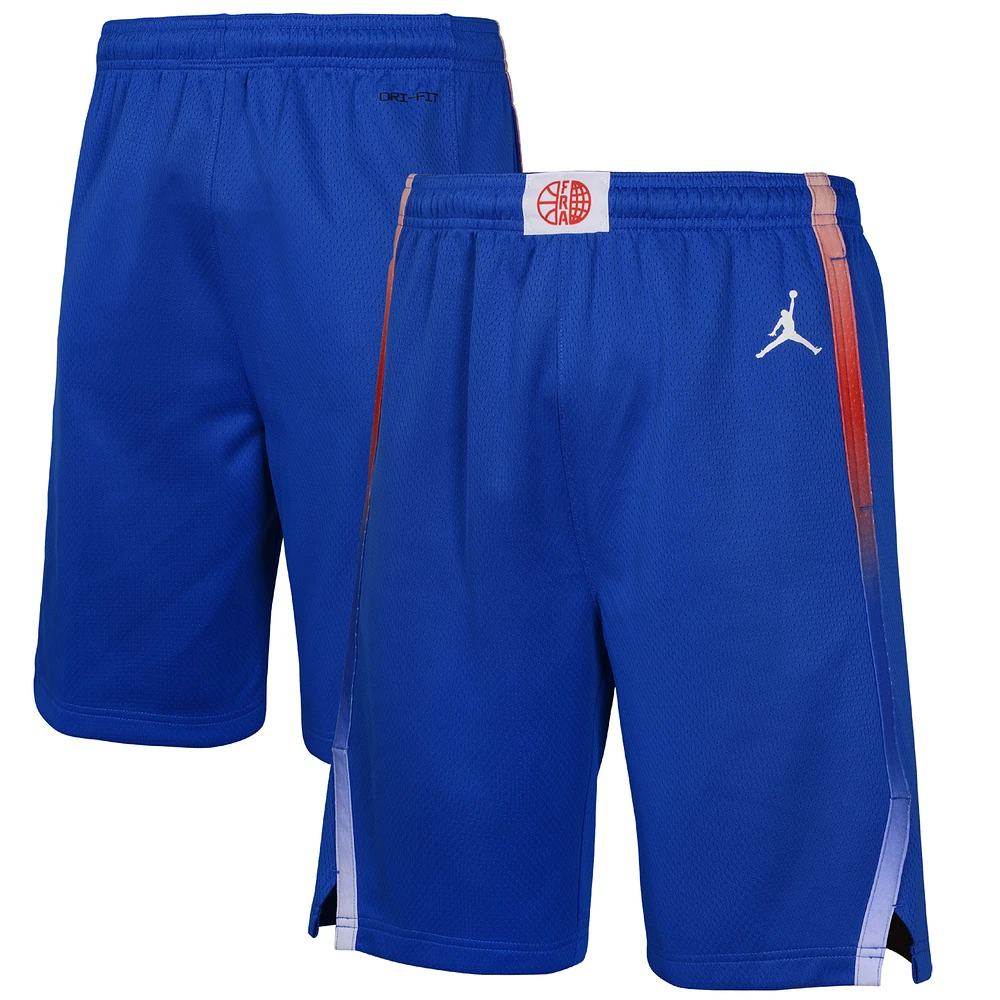 Youth Nike Royal France Basketball 2024 Summer Olympics Swingman Shorts