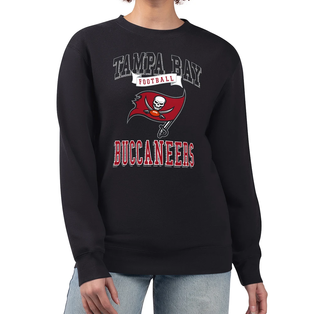 Women's G-III 4Her by Carl Banks Tampa Bay Buccaneers Team Logo Graphic Tri-Blend Pullover Sweatshirt