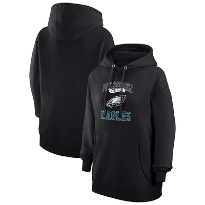 Women's G-III 4Her by Carl Banks Philadelphia Eagles Team Logo Graphic Fleece Tri-Blend Pullover Hoodie
