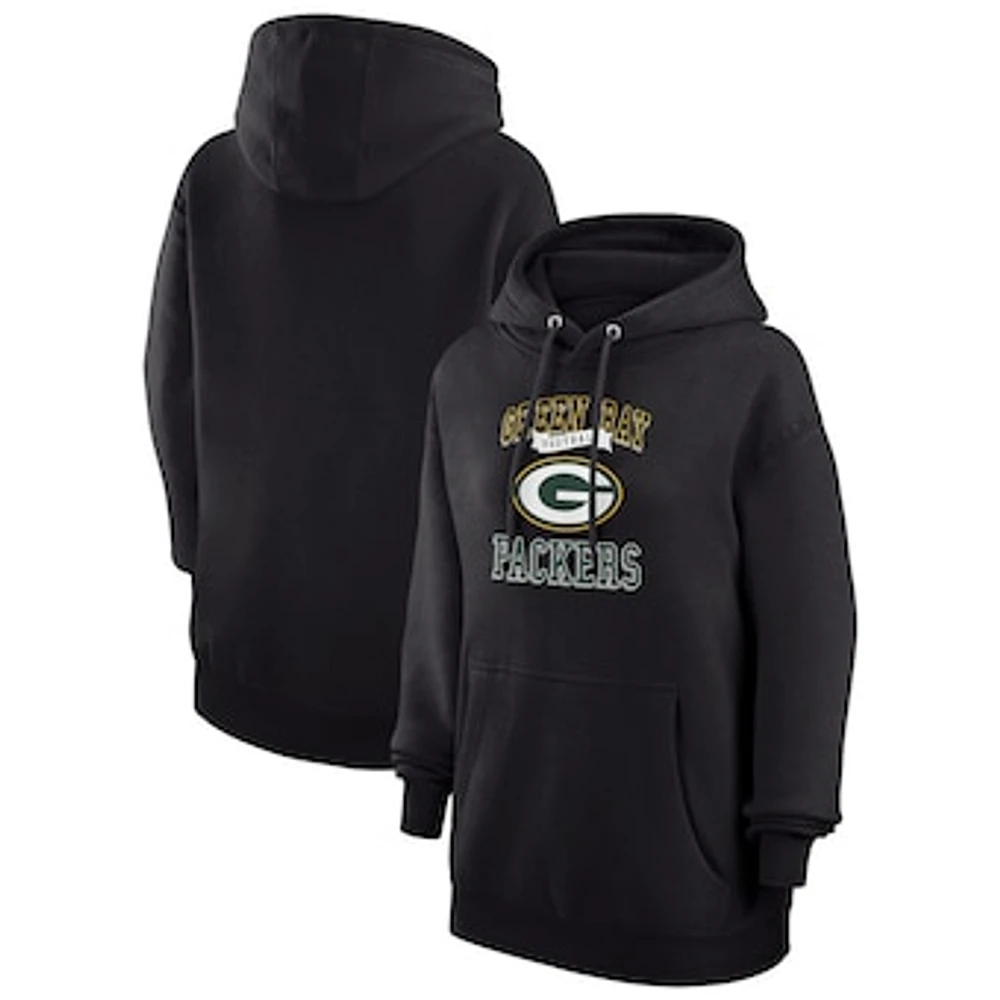 Women's G-III 4Her by Carl Banks Green Bay Packers Team Logo Graphic Fleece Tri-Blend Pullover Hoodie