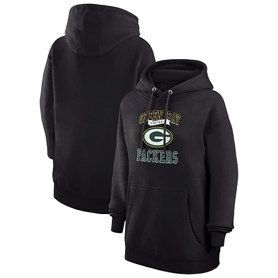 Women's G-III 4Her by Carl Banks Green Bay Packers Team Logo Graphic Fleece Tri-Blend Pullover Hoodie