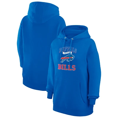Women's G-III 4Her by Carl Banks Royal Buffalo Bills Team Logo Graphic Fleece Tri-Blend Pullover Hoodie