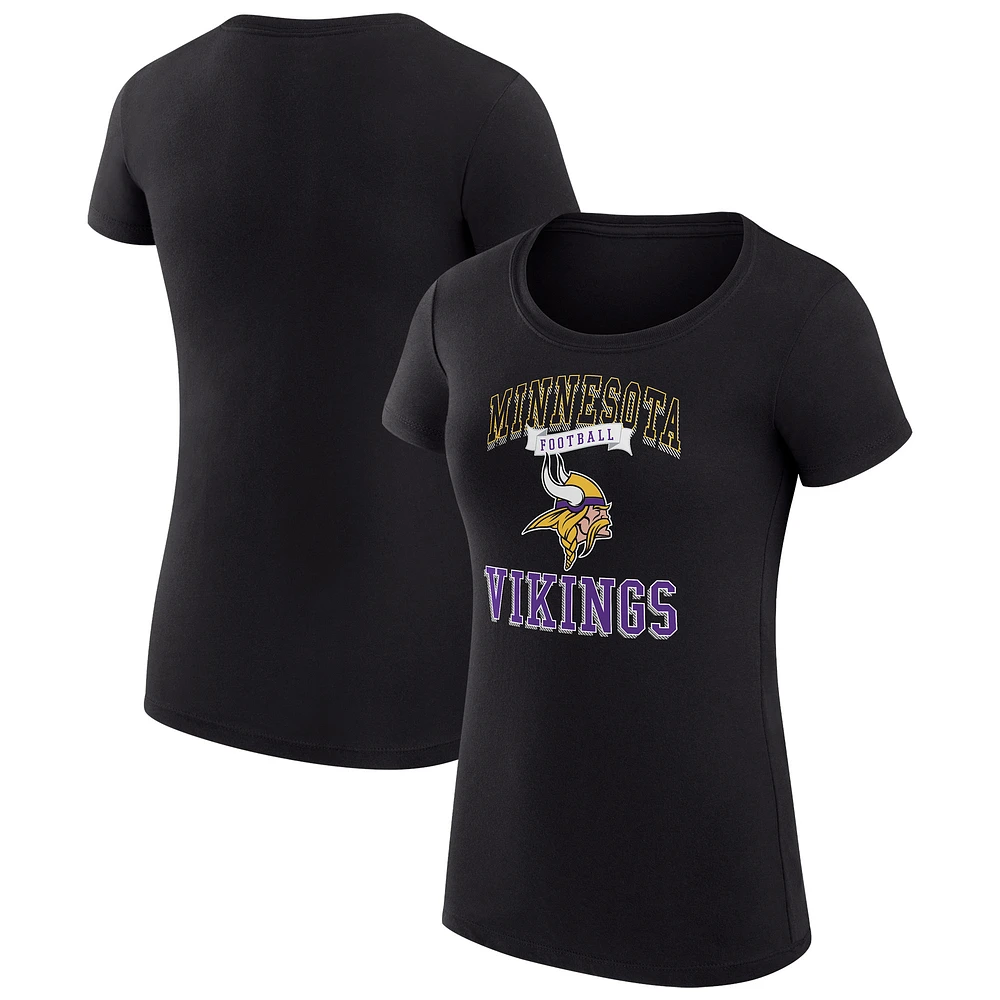 Women's G-III 4Her by Carl Banks Minnesota Vikings Super-Slim Fit Lightweight Team Logo Graphic T-Shirt