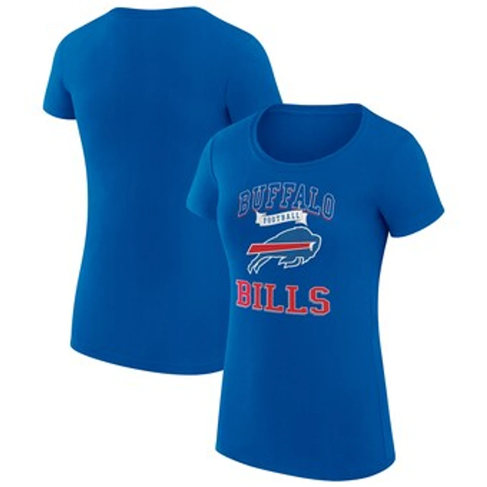 Women's G-III 4Her by Carl Banks Royal Buffalo Bills Super-Slim Fit Lightweight Team Logo Graphic T-Shirt