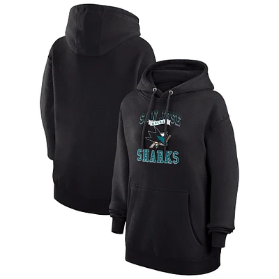 Women's G-III 4Her by Carl Banks San Jose Sharks Team Logo Tri-Blend Fleece Pullover Hoodie