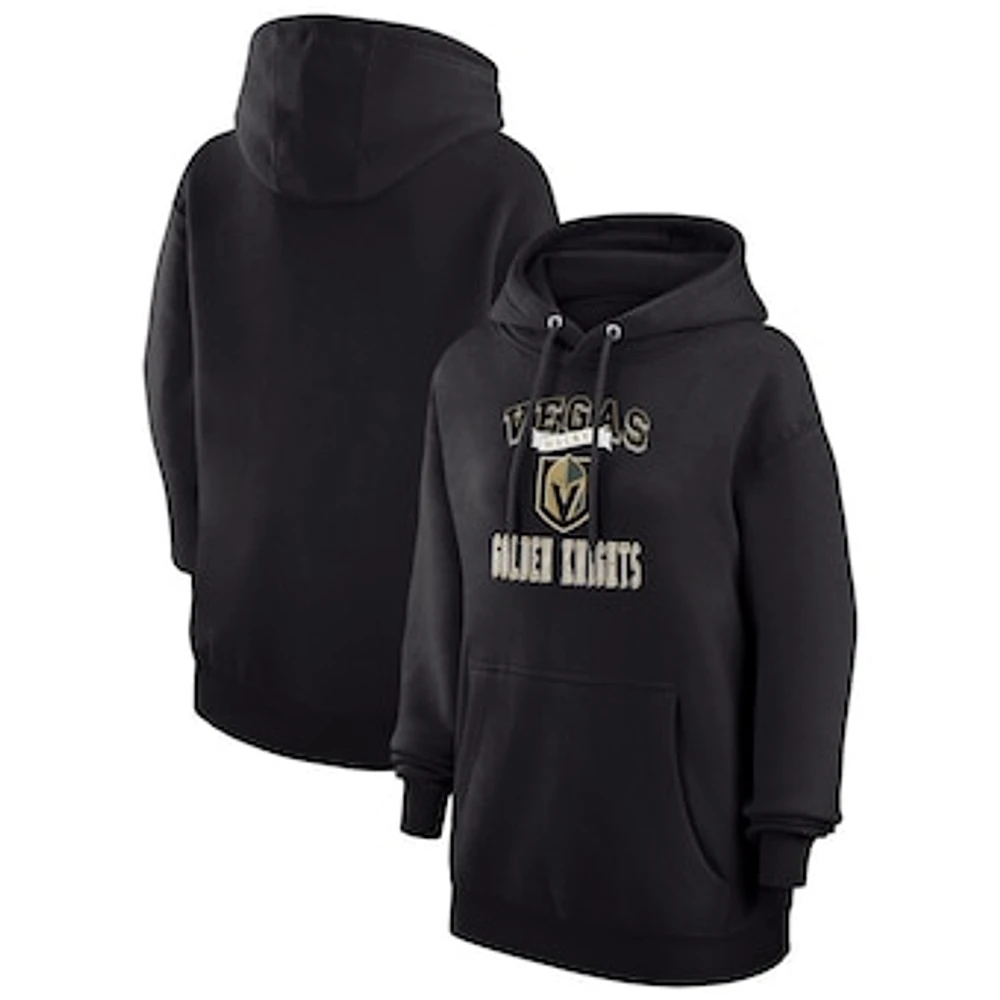 Women's G-III 4Her by Carl Banks Vegas Golden Knights Team Logo Tri-Blend Fleece Pullover Hoodie