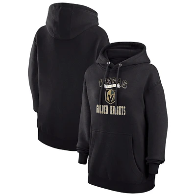 Women's G-III 4Her by Carl Banks Vegas Golden Knights Team Logo Tri-Blend Fleece Pullover Hoodie