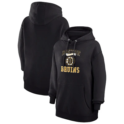Women's G-III 4Her by Carl Banks Boston Bruins Team Logo Tri-Blend Fleece Pullover Hoodie
