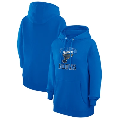Women's G-III 4Her by Carl Banks St. Louis Blues Team Logo Tri-Blend Fleece Pullover Hoodie