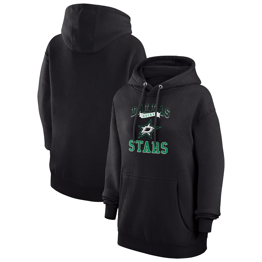 Women's G-III 4Her by Carl Banks Dallas Stars Team Logo Tri-Blend Fleece Pullover Hoodie