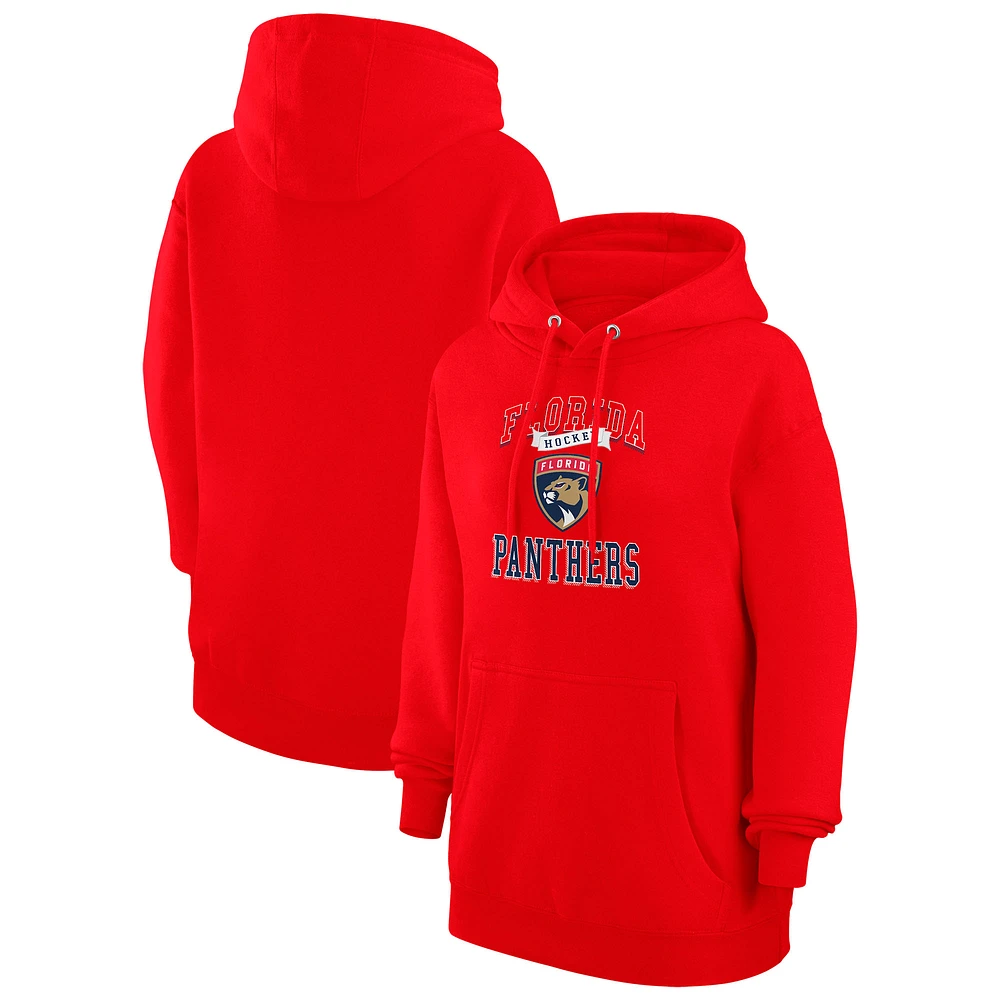 Women's G-III 4Her by Carl Banks Florida Panthers Team Logo Tri-Blend Fleece Pullover Hoodie