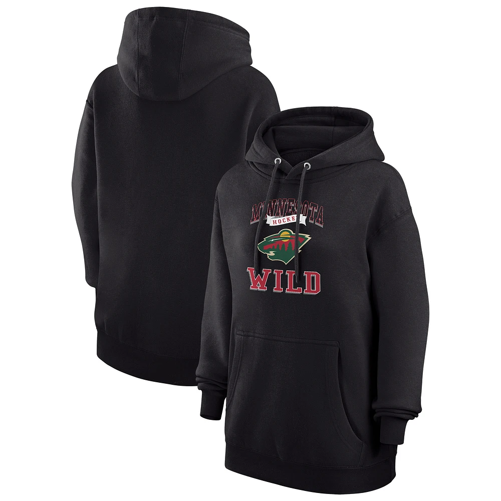 Women's G-III 4Her by Carl Banks Minnesota Wild Team Logo Tri-Blend Fleece Pullover Hoodie