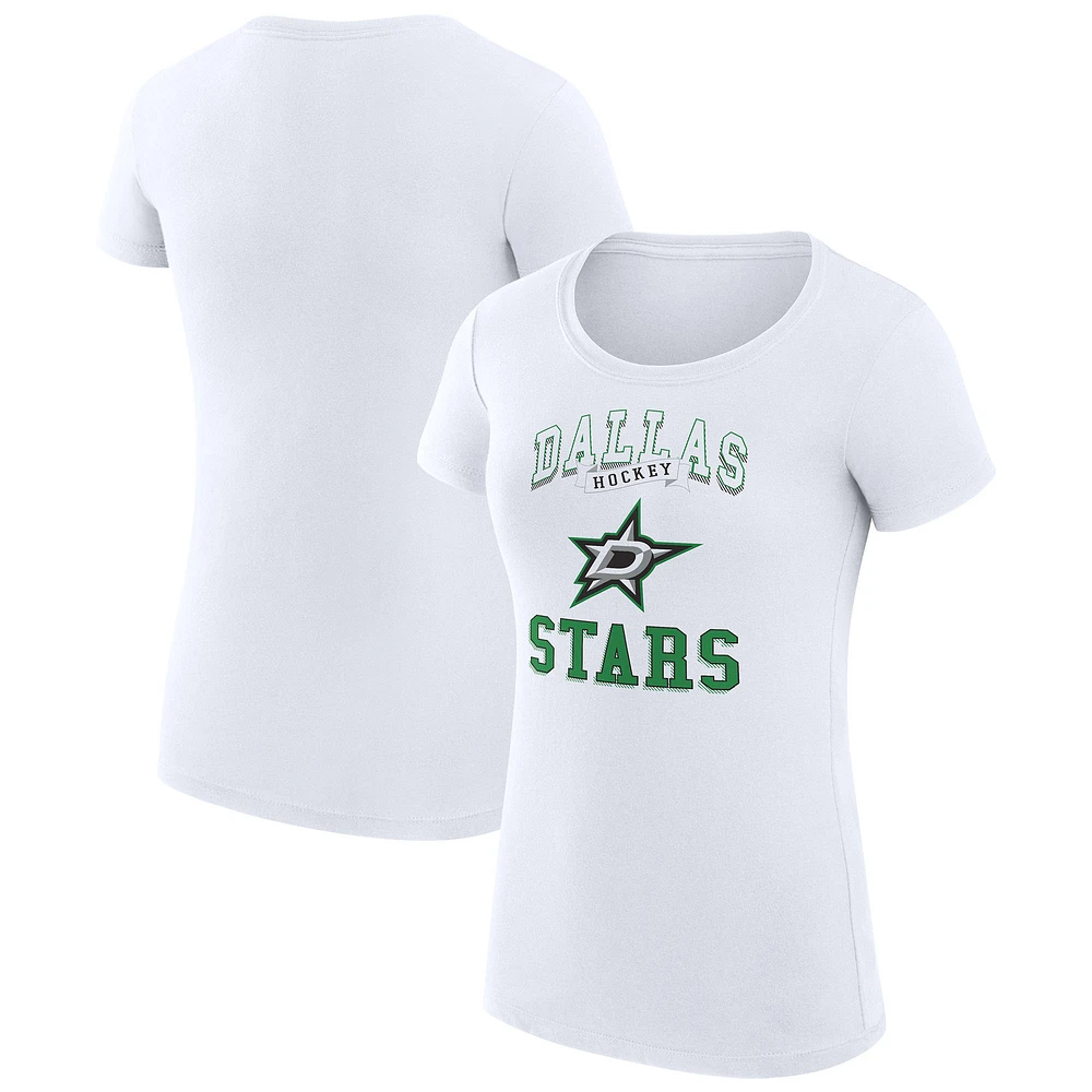 Women's G-III 4Her by Carl Banks Dallas Stars Super-Slim Fit Lightweight Team Logo Graphic T-Shirt