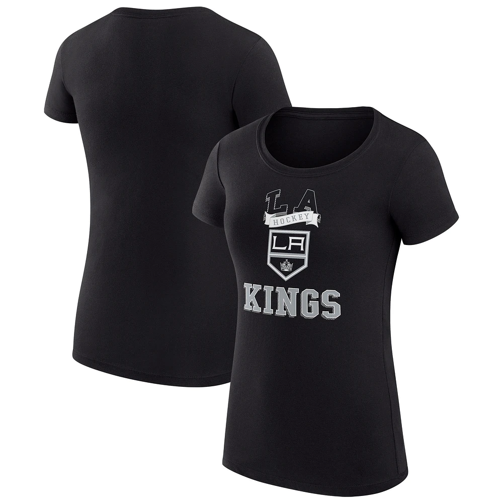 Women's G-III 4Her by Carl Banks Los Angeles Kings Super-Slim Fit Lightweight Team Logo Graphic T-Shirt