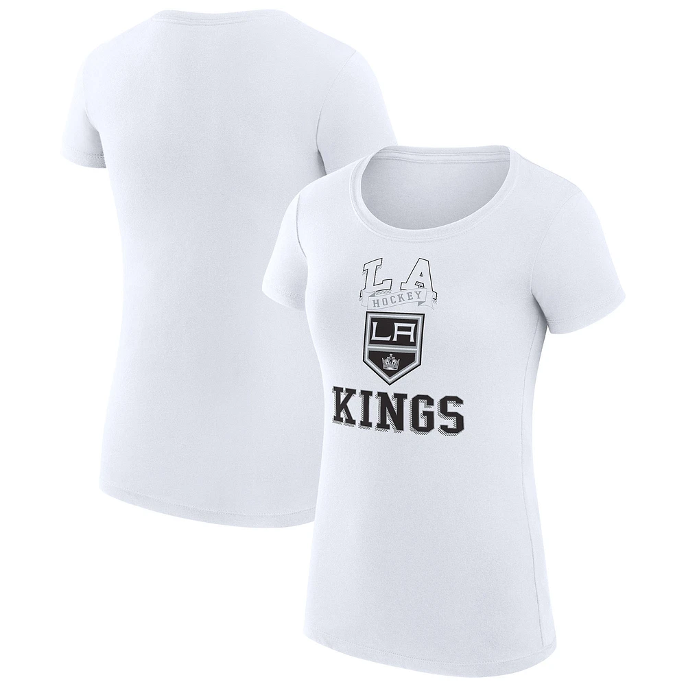 Women's G-III 4Her by Carl Banks Los Angeles Kings Super-Slim Fit Lightweight Team Logo Graphic T-Shirt